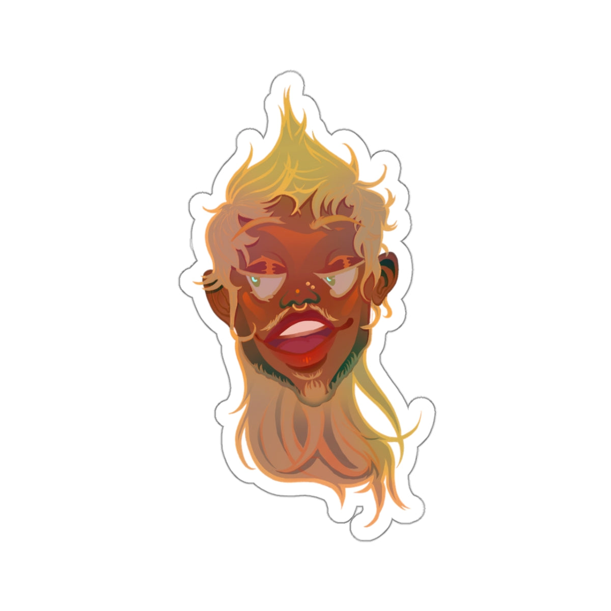 wolf cut, Black stickers
