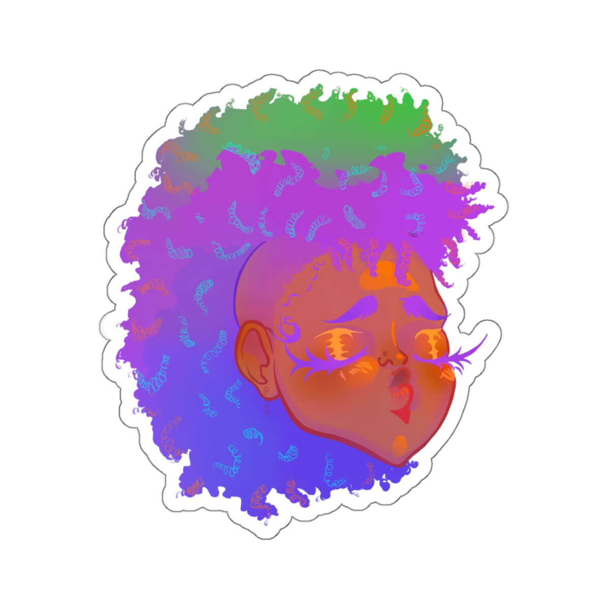 Black kawaii, Black alternative art, Black art, Black stickers, stickers, sticker art, custom stickers